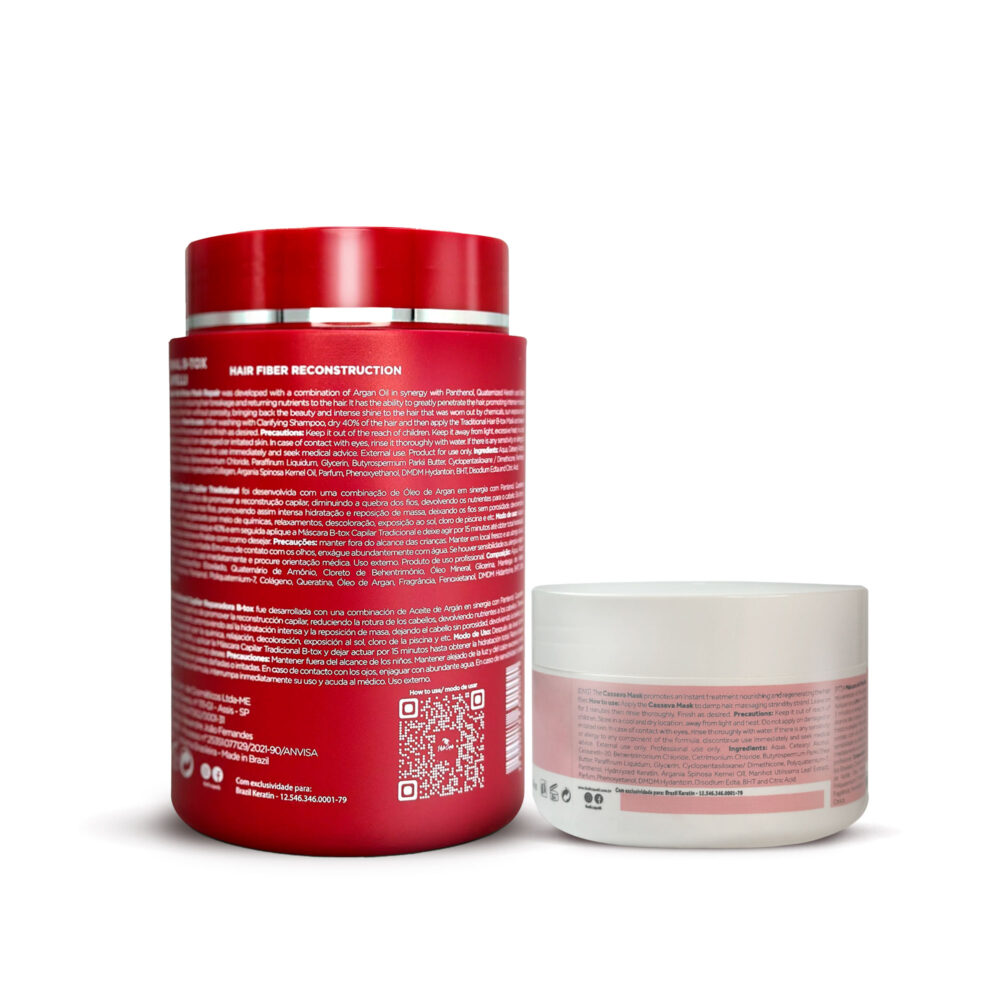 Kit I Belli Capelli Hair Ravenna B-tox Repair 1Kg/35.2 oz and Venice Máscara Extrato Mandioca 250g/8.8 oz Complete Treatment - Image 2