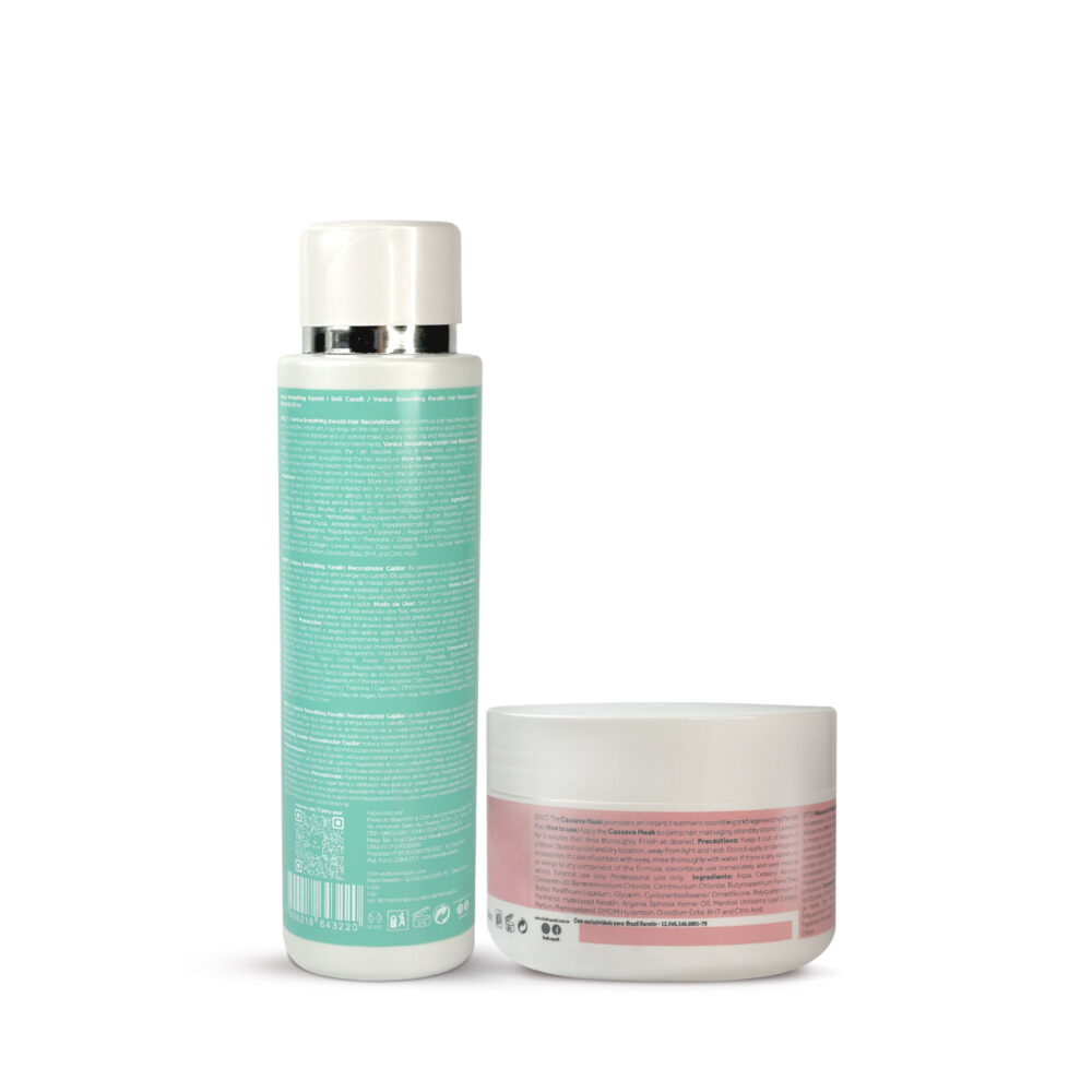 Kit I Belli Capelli Venice Hair Reconstructor Smoothing Keratin 500ml/16.9 fl.oz and Cassava Deep Moisture Mask 250g/8.8 oz - Image 2