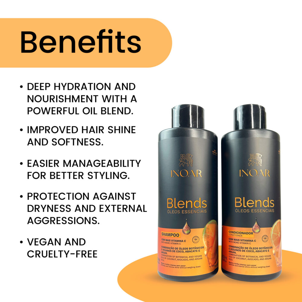 Inoar Blends Collection Vitamin Duo Kit Shampoo + Conditione 2x800ml/2x27.5 fl.oz - Image 3