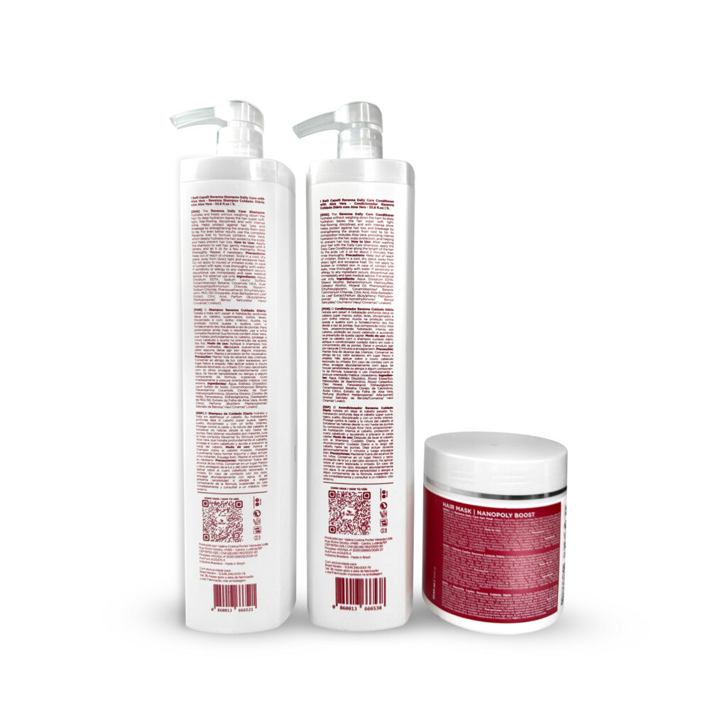 I Belli Capelli Ravenna Daily Care Kit – Shampoo and Conditioner 2x1L + Hair Mask 500g - Image 2
