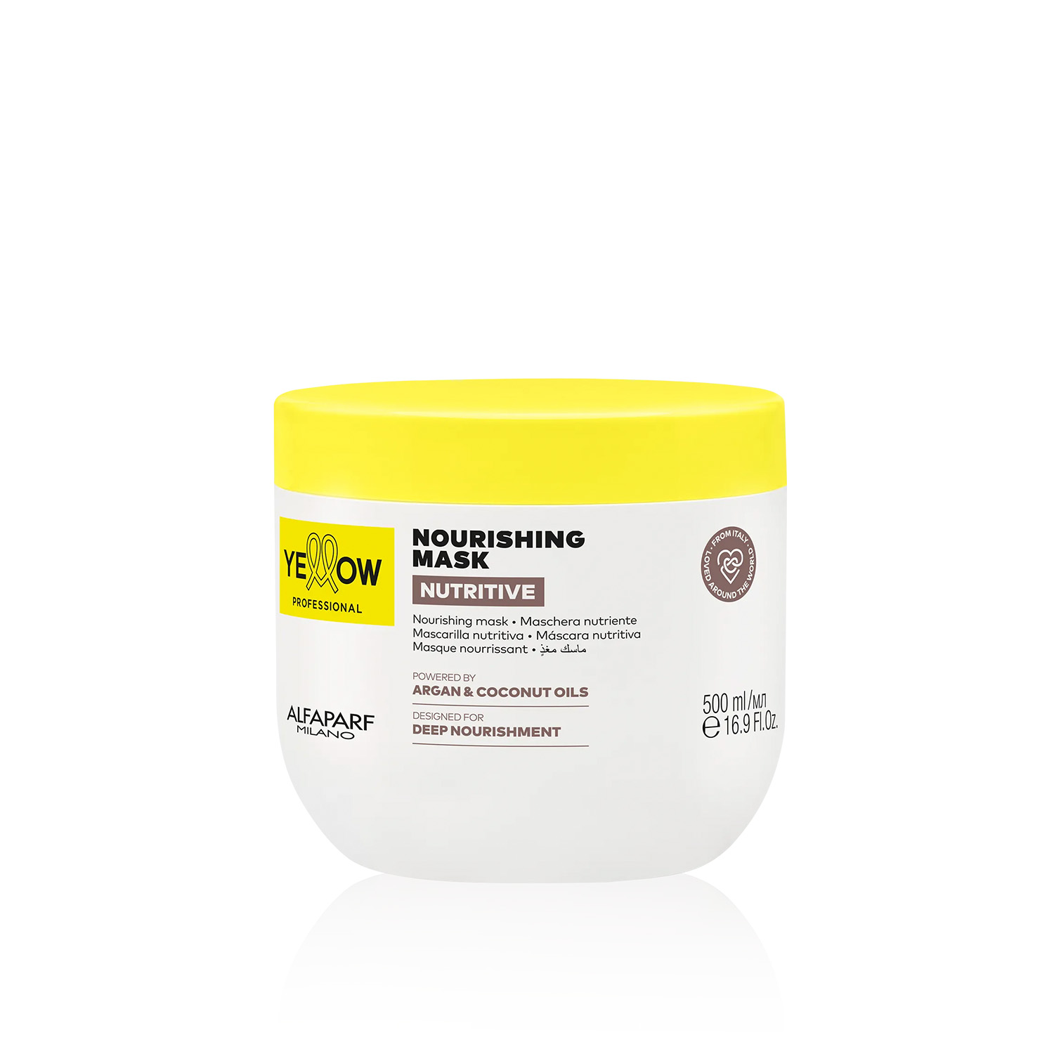 Alfaparf Yellow Nutritive Mask for Dry Hair with Argan and Coconut 500ml/16.90 fl.oz