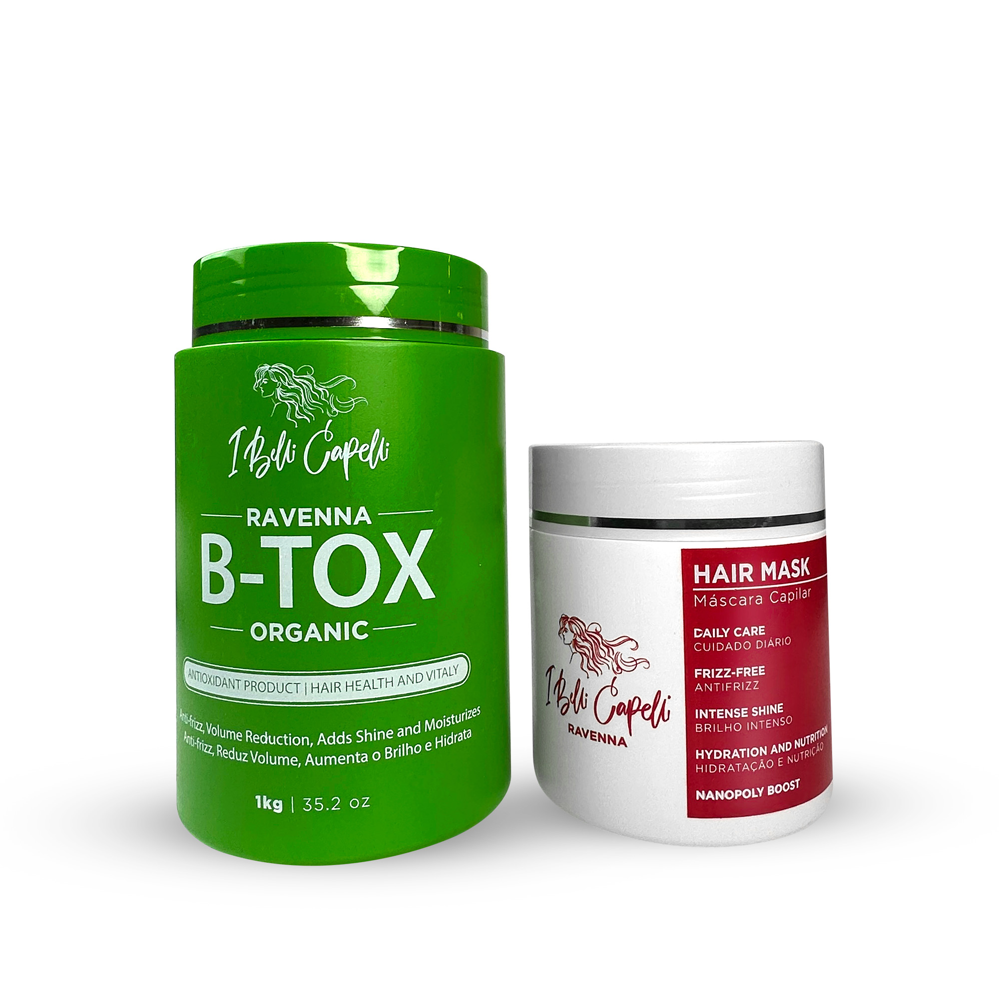 I Belli Capelli Ravenna B-tox Organic Kit – Hair Mask 500g + B-tox Organic 1kg