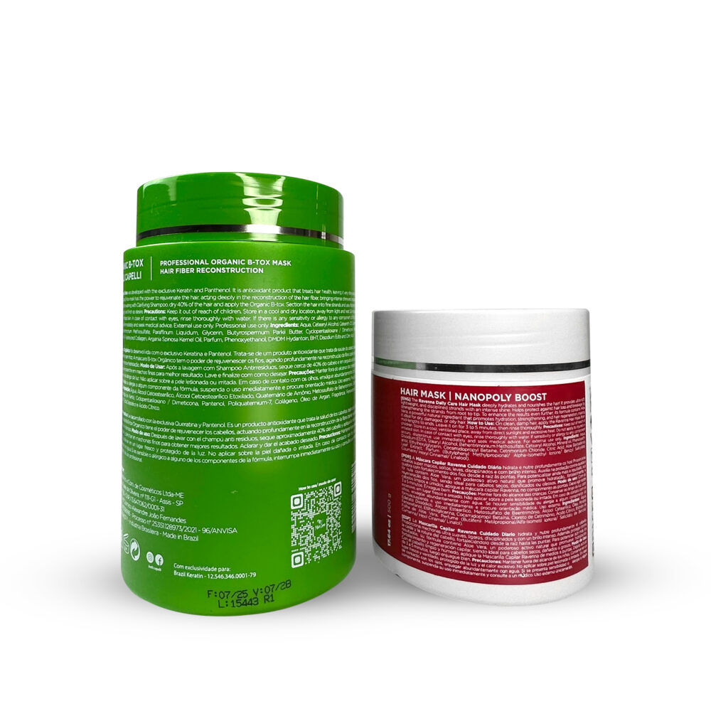I Belli Capelli Ravenna B-tox Organic Kit – Hair Mask 500g + B-tox Organic 1kg - Image 2