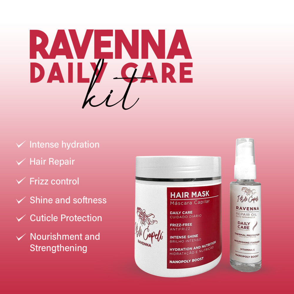 I Belli Capelli Ravenna Kit – Hair Mask and Repair Oil for Healthy Hair - Image 3