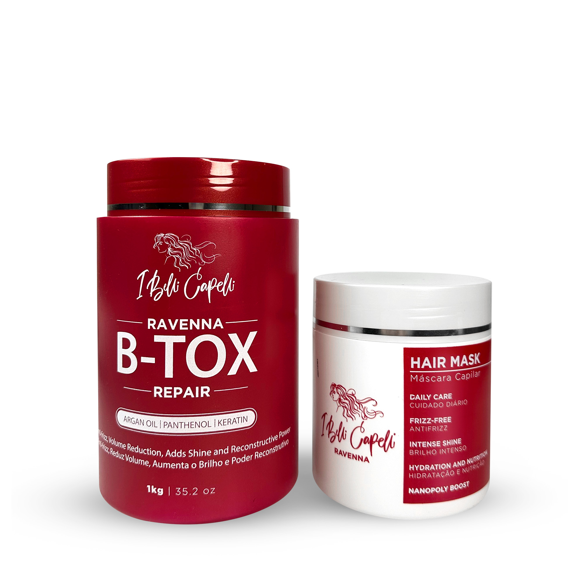I Belli Capelli Ravenna Deep Nourish & Repair Kit — B-TOX Repair 1kg + Hair Mask 500g