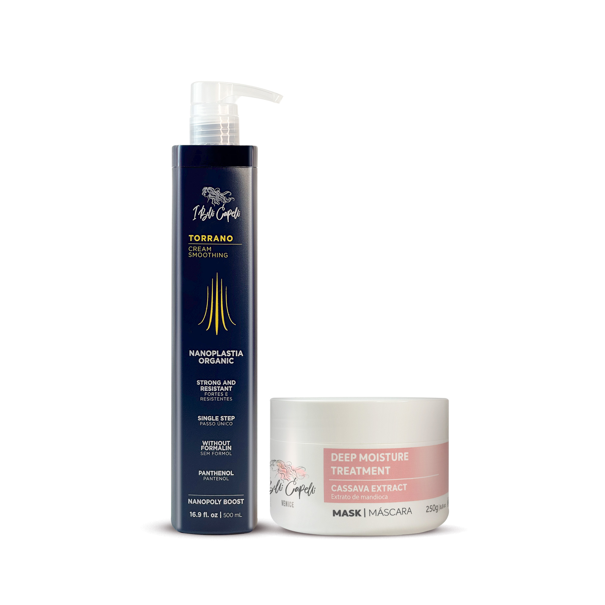 Kit I Belli Capelli Torrano Thermal Seal 500ml/16.9 fl.oz and Venice Cassava Mask 250g/8.8 oz