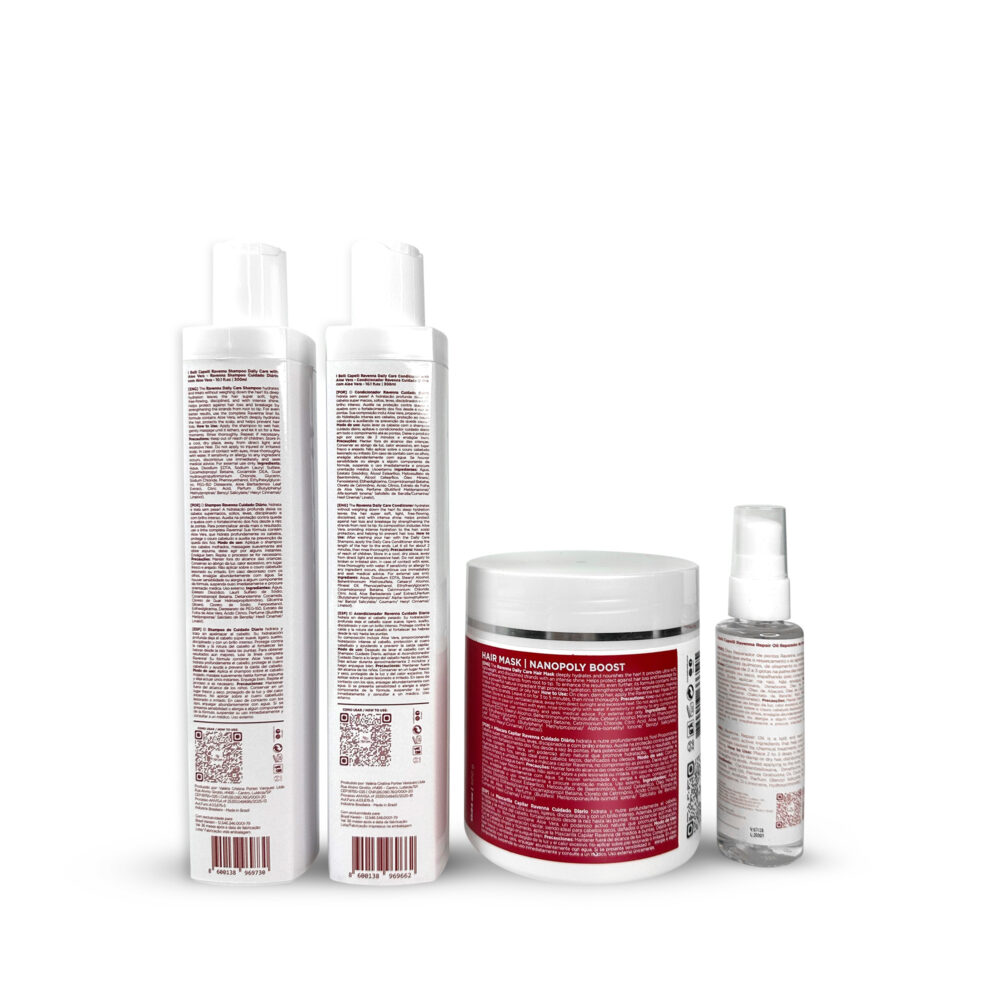 I Belli Capelli Ravenna Daily Care Kit – Shampoo and Conditioner 2x300ml + Hair Mask 500g + Hair Oil 60ml - Image 2