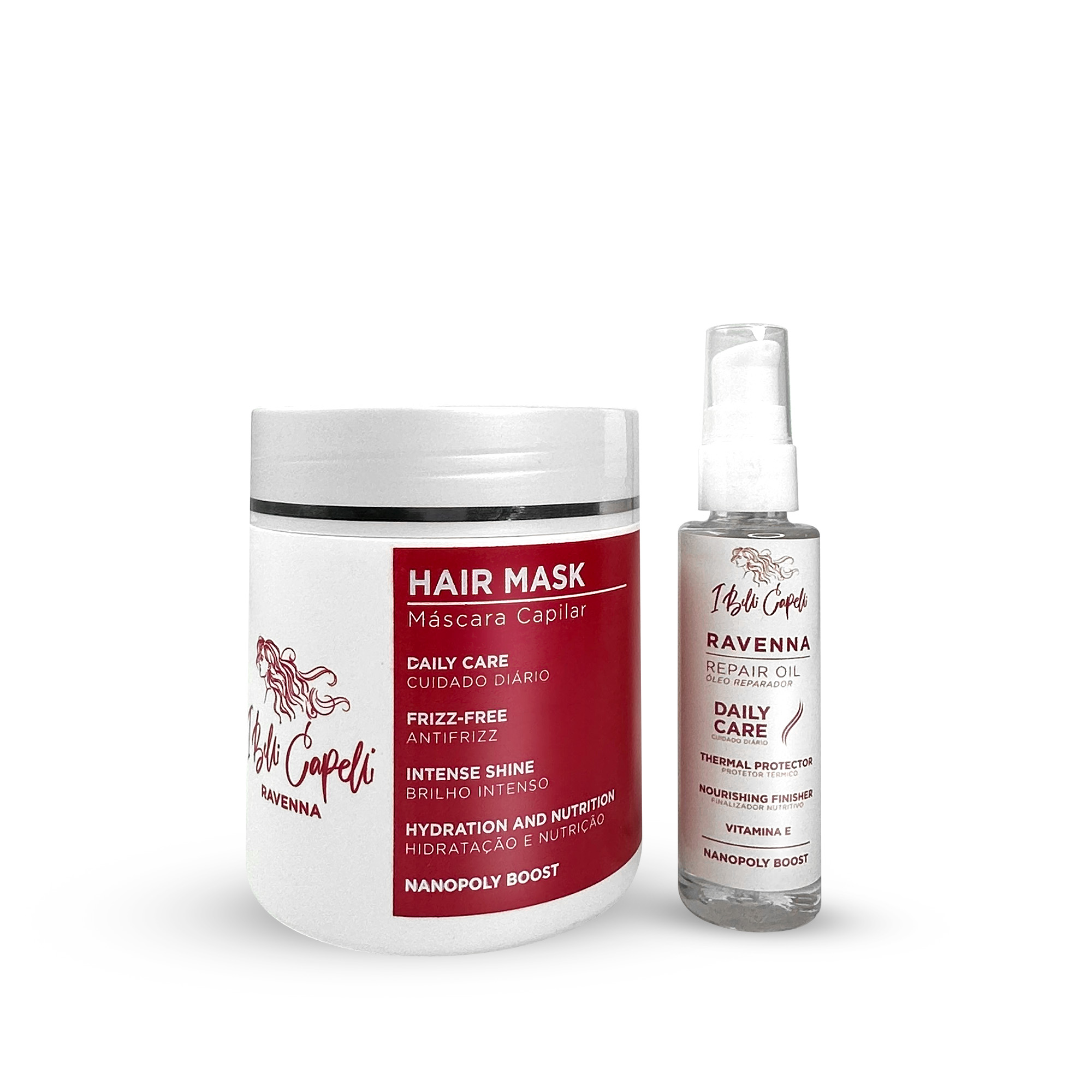I Belli Capelli Ravenna Kit – Hair Mask and Repair Oil for Healthy Hair