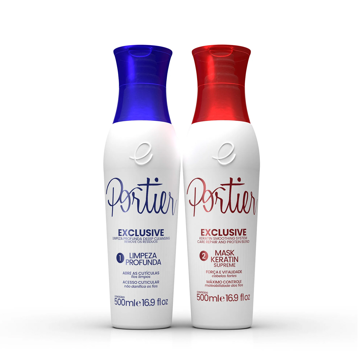 Kit Portier Progressive Exclusive Straight Aligned Smoothing Hair Care 2x250ml/2×8.45fl.oz